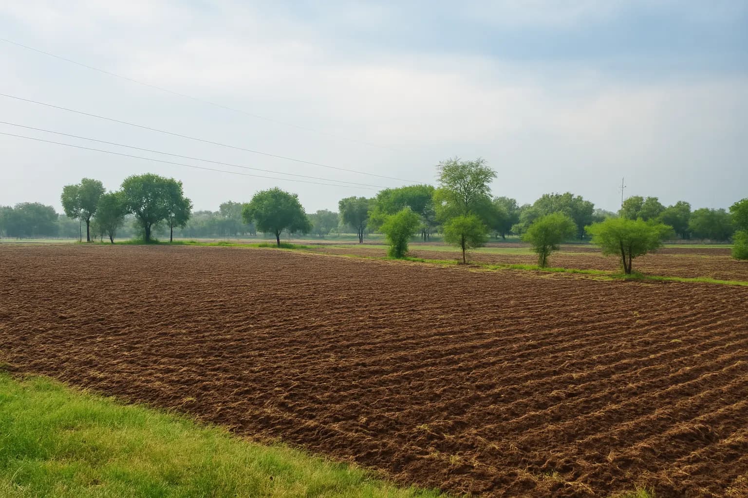 Aerial view of farm